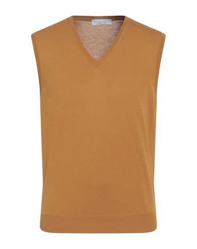 Filippo De Laurentiis Man Sweater Ocher Size 38 Cotton In Yellow