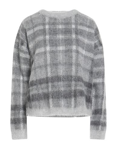 Max Mara Studio Woman Sweater Grey Size L Mohair Wool, Polyamide, Alpaca Wool, Wool
