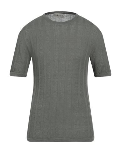 Irish Crone Man Sweater Military Green Size M Linen, Cotton