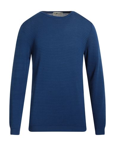 Irish Crone Man Sweater Blue Size M Cotton