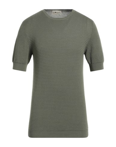 Irish Crone Man Sweater Military Green Size S Cotton