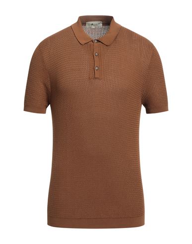 Irish Crone Man Sweater Brown Size S Cotton