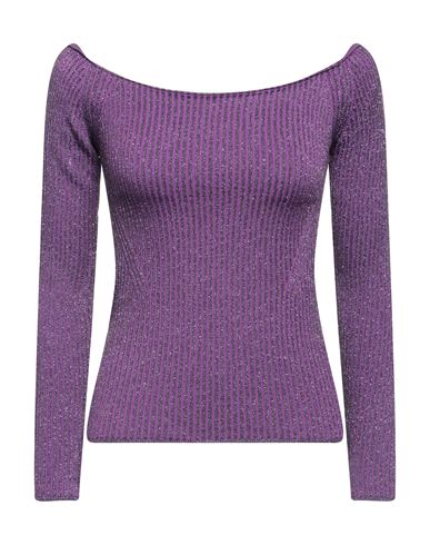 Shop Valentino Garavani Woman Sweater Purple Size M Viscose, Polyester, Metallic Fiber, Polyamide