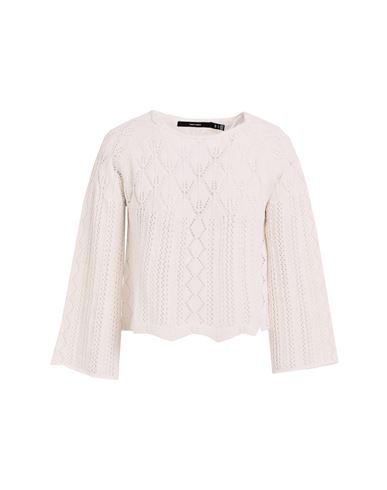 Vero Moda Woman Sweater Ivory Size L Organic Cotton, Acrylic In White