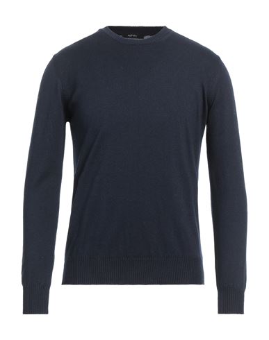 Alpha Studio Man Sweater Midnight Blue Size 38 Cotton, Cashmere