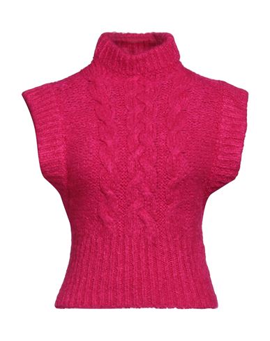 Amelie Rêveur Woman Turtleneck Fuchsia Size S Acrylic, Mohair Wool, Wool, Polyamide In Pink