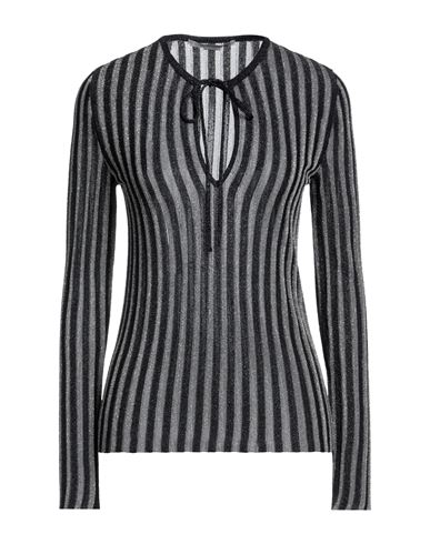 Stella Mccartney Woman Sweater Black Size 6-8 Viscose, Metallic Fiber