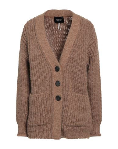 Sly010 Woman Cardigan Light Brown Size 8 Alpaca Wool, Metallic Fiber, Polyamide, Wool In Beige