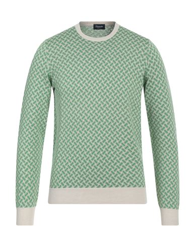 Drumohr Man Sweater Light Green Size 42 Cotton, Linen, Polyester