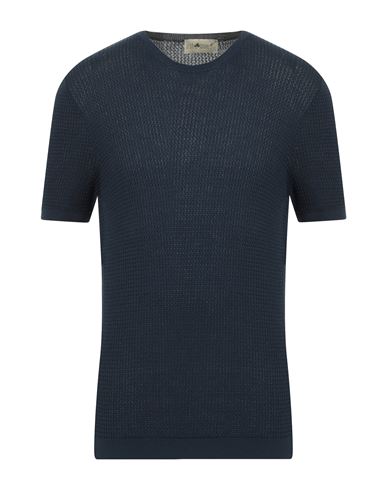 Irish Crone Man Sweater Navy Blue Size S Cotton
