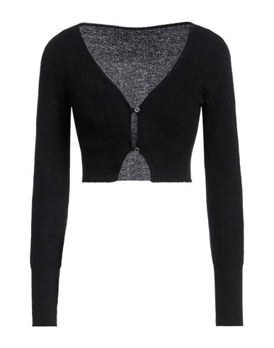 Jacquemus Woman Cardigan Black Size 4 Mohair Wool, Polyamide, Wool