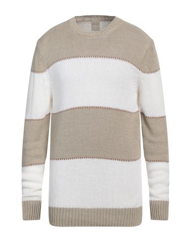 H953 Man Sweater Beige Size 42 Bamboo, Linen, Hemp