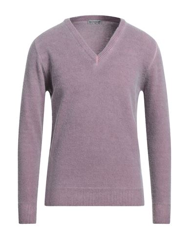 Daniele Alessandrini Homme Man Sweater Mauve Size 44 Wool, Polyamide In Purple
