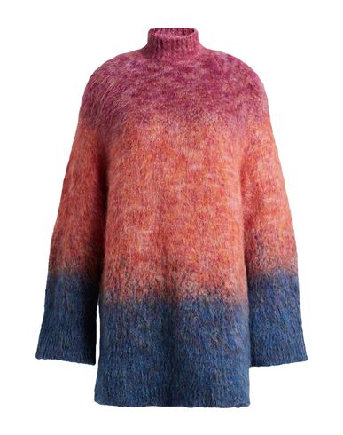 Attico The  Woman Turtleneck Coral Size 2 Mohair Wool, Wool, Polyamide, Elastane In Red