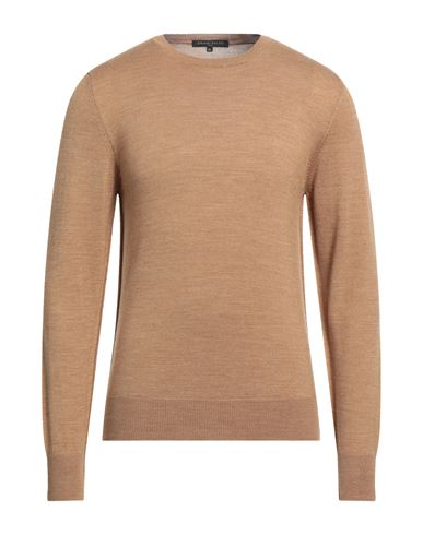 Brian Dales Man Sweater Camel Size Xl Wool, Acrylic In Beige