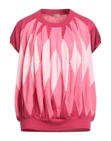 Ballantyne Woman Sweater Fuchsia Size 6 Linen, Cotton In Pink