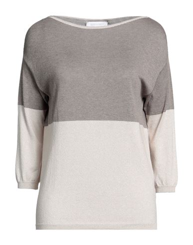Biancalancia Woman Sweater Dove Grey Size 10 Silk, Cotton