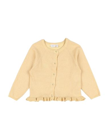 Name It® Babies' Name It Toddler Girl Cardigan Yellow Size 4 Cotton, Polyester, Metallic Fiber