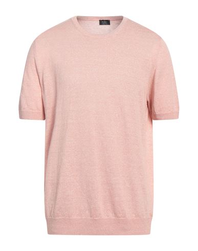 Barba Napoli Man Sweater Blush Size 46 Linen, Cotton In Pink