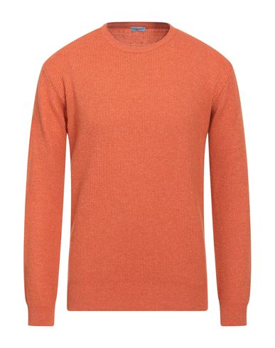 Herman & Sons Man Sweater Orange Size 3xl Wool, Cashmere