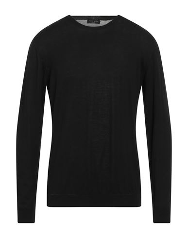 Roberto Collina Man Sweater Black Size 44 Cotton