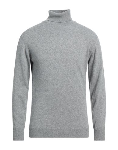 Herman & Sons Man Turtleneck Light Grey Size Xxl Wool, Cashmere