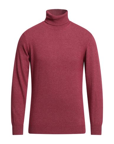 Herman & Sons Man Turtleneck Garnet Size Xxl Wool, Cashmere In Red
