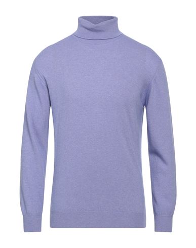 Herman & Sons Man Turtleneck Lilac Size 3xl Wool, Cashmere In Purple