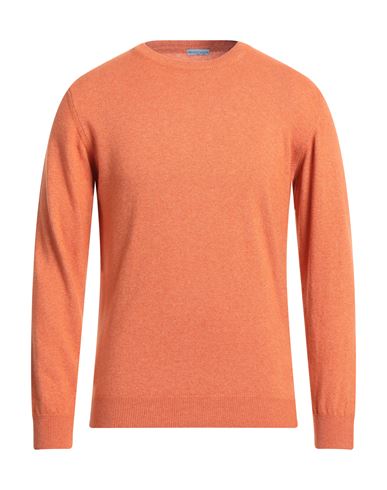 Herman & Sons Man Sweater Orange Size 3xl Wool, Cashmere