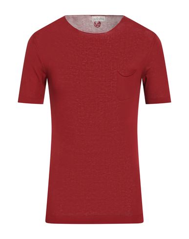 Filoverso Man Sweater Brick Red Size M Cotton