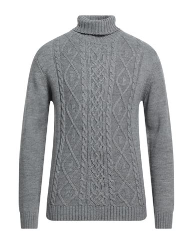 Herman & Sons Man Turtleneck Grey Size Xl Wool, Acrylic