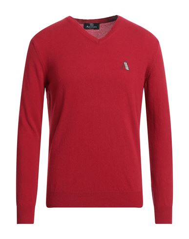 Shop Aquascutum Man Sweater Red Size L Wool, Cotton, Polyamide