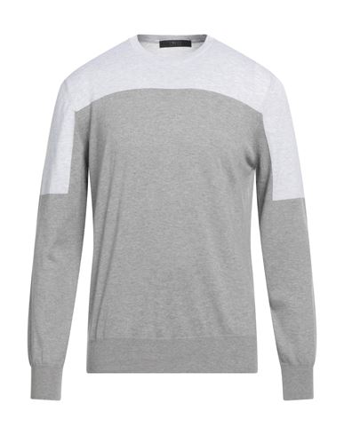 Vneck Man Sweater Light Grey Size S Cotton