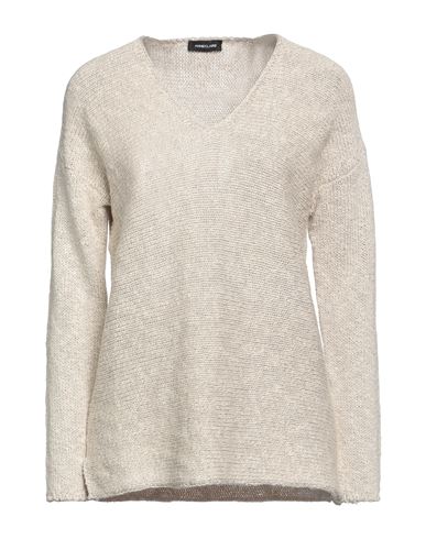 Anneclaire Woman Sweater Cream Size 12 Cotton, Linen In White