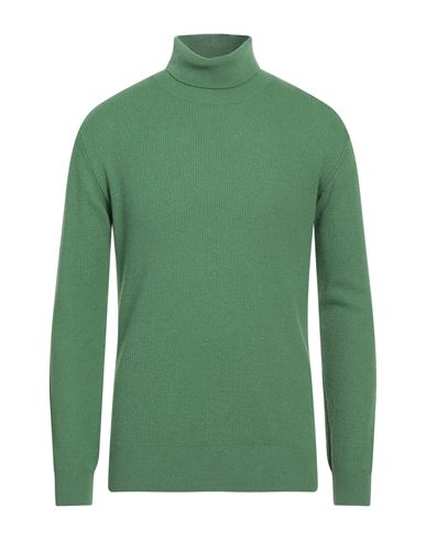 Herman & Sons Man Turtleneck Green Size S Wool, Cashmere
