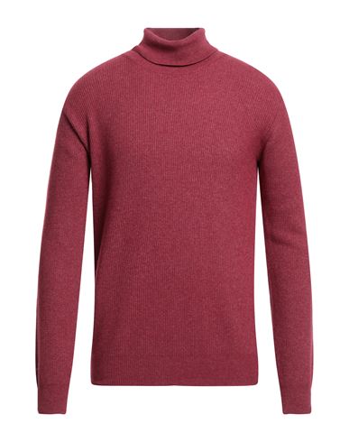 Herman & Sons Man Turtleneck Garnet Size Xxl Wool, Cashmere In Red
