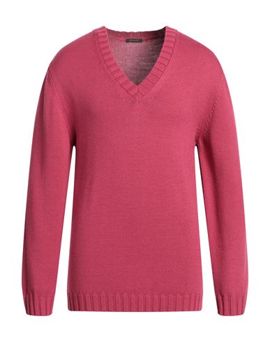 Officina 36 Man Sweater Fuchsia Size S Merino Wool, Acrylic In Pink
