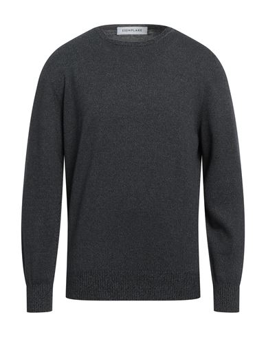 Esemplare Man Sweater Lead Size L Cotton, Merino Wool, Silver In Grey