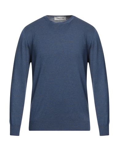 Esemplare Man Sweater Blue Size L Cotton, Merino Wool, Silver