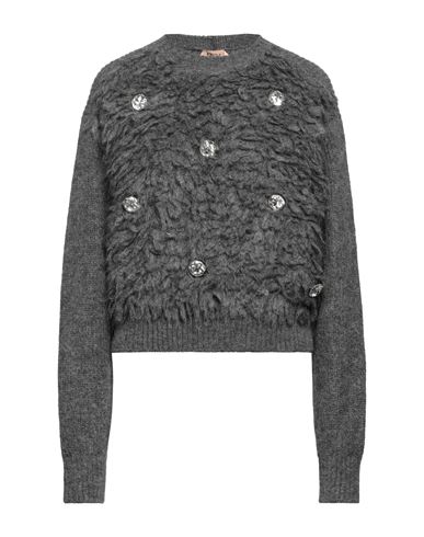 N°21 Woman Sweater Steel Grey Size 8 Polyamide, Mohair Wool, Wool, Viscose, Cashmere