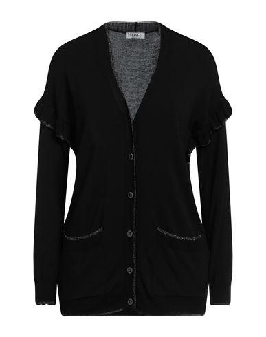 Liu •jo Woman Cardigan Black Size Xs Viscose, Acrylic, Elastane