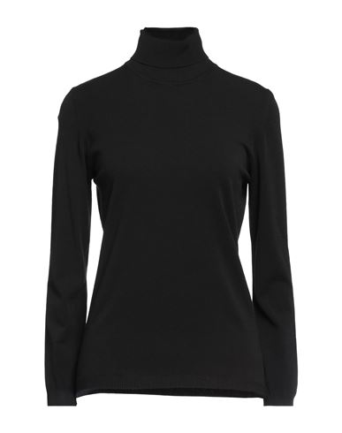 Roberto Cavalli Woman Turtleneck Black Size 4 Acrylic, Wool In Black