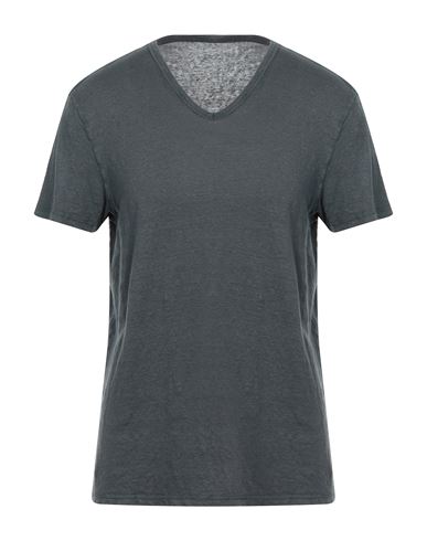 Majestic Filatures Man T-shirt Steel Grey Size M Linen, Elastane