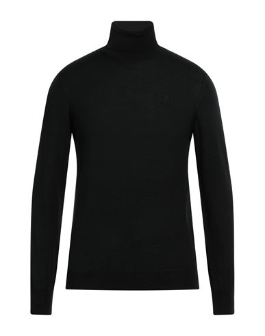 Roberto Cavalli Man Turtleneck Black Size Xxl Acrylic, Wool
