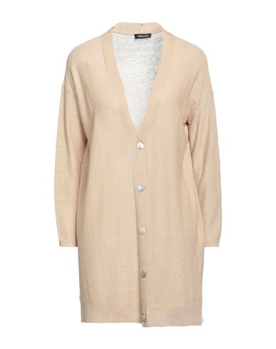 Anneclaire Woman Cardigan Sand Size 6 Linen, Polyamide In Beige