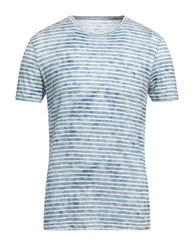 Majestic Filatures Man T-shirt Slate Blue Size Xl Linen, Elastane