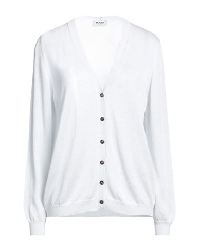 Base Milano Woman Cardigan Light Grey Size 12 Cotton, Viscose, Polyamide In Gray