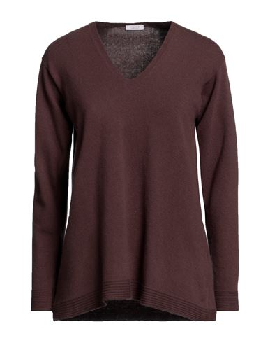 Rossopuro Woman Sweater Brown Size M Wool, Cashmere