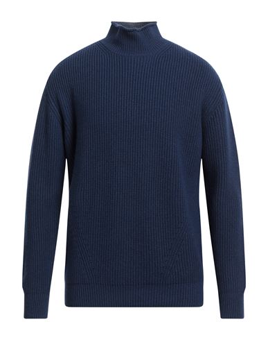 Kangra Man Turtleneck Navy Blue Size 44 Cashmere, Merino Wool, Silk