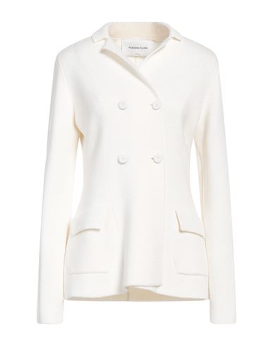 Fabiana Filippi Woman Cardigan Off White Size 8 Virgin Wool In Off White